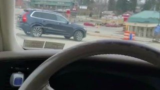 Huge Public Nut In The Car