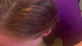 Home Office Slut Can't Keep Cock Out of Her Mouth