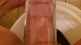 Edging with New Penis Pump with Masturbation Sleeve Toy, Amazing Sucking! 