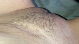 MILF makes me CUM all over her hairy pussy so I can have a Creamy dessert.