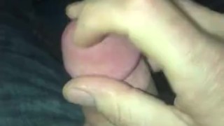 Guy cumming twice by edging 