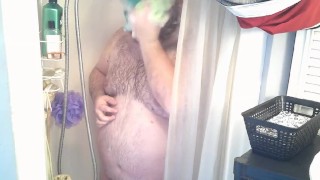 Big Bear post workout shower