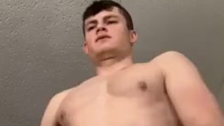 Straight guy Solo jerking off above you POV dirty