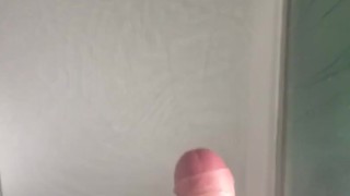 young uncut dick blowing load in the shower