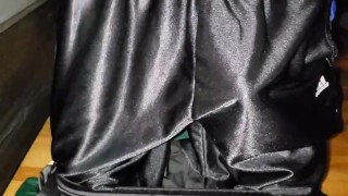 I cum on my Adidas basketball shorts