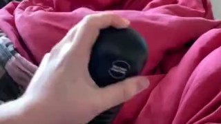 Recommend getting a flashlight feels amazing when wanking off my cock