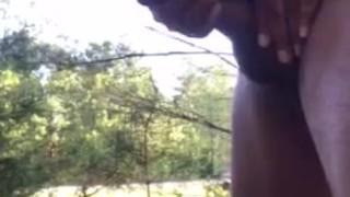 Big Black dick flash roadside