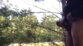 Big Black dick flash roadside