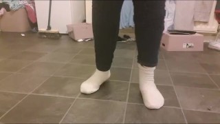 Teasing you with my white socks.