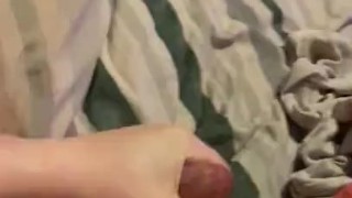 Heavy breathing and moaning wanking off my hard dick