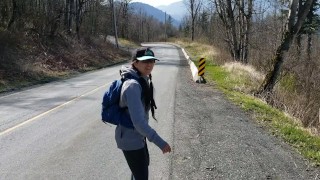 Roadside Piss While Traffic is Passing By