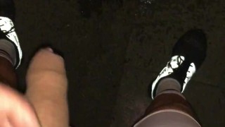 I'm a DIRTY PIG ** PISSING on my HAND Outdoors **
