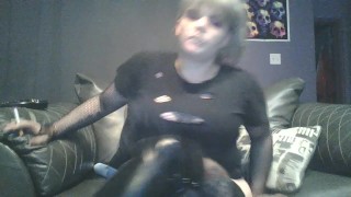 Just looking sexy, listening to metal 