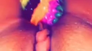 A girl and her vibrator 