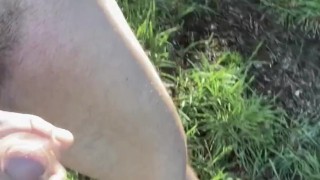 Went for a run and got horny, so decided to go for a risky jerk-off