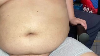 Chub boy wanks and blows a huge load 