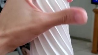 Masterbating with my Tenga Flex