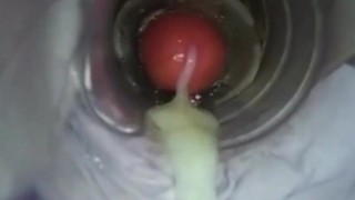 shooting massive load inside fleshlight