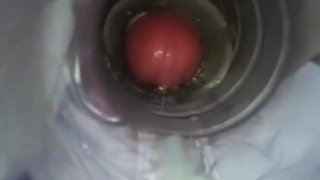 shooting massive load inside fleshlight