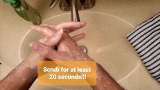 Amateur POV Handwashing Demo HD 60FPS