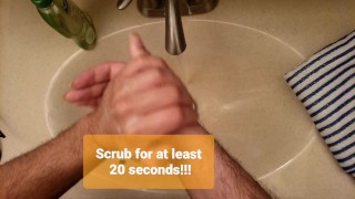 Amateur POV Handwashing Demo HD 60FPS