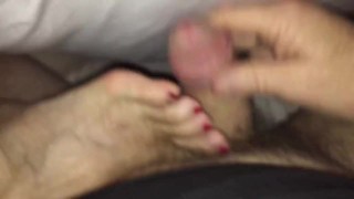 Love it when stepaunt Annette tells me to jack off on her feet
