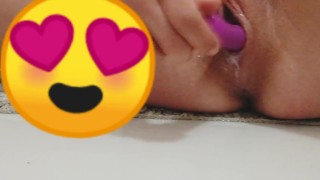 Slow motion intense female squirting creamy orgasm