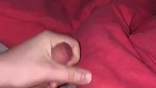 Wanking my hard wet cock thinking of you fucking me
