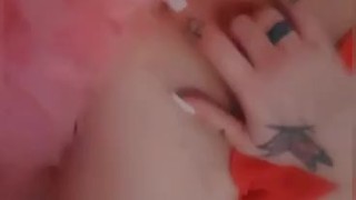 Blonde inked chav fingers here pussy on snapchat 