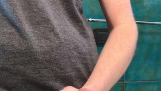 Stroking BWC for fast cumshot before going out