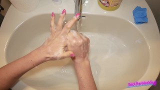 Wash your hands before masturbate on Pornhub - #SCRUBHUB