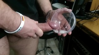 Epic slow motion big load cumshot (4x slomo, 120fps to 30fps)