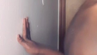 Sloppy blowjob on dildo 