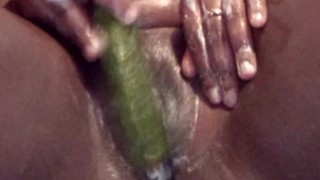 Black milf masturbating outdoors
