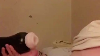 Toy play with fantastic creamy vocal cumshot with grunting/moaning  