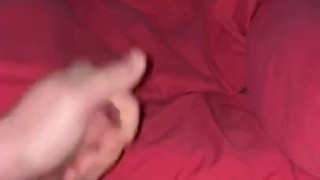 Messing around with my hard cock with big cumshot at the end