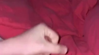 Messing around with my hard cock with big cumshot at the end