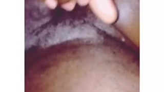 Stroking black dick
