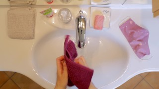 Nurse washes Hands after Hospital against Coronavirus #Scrubhub