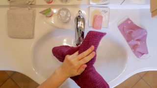 Nurse washes Hands after Hospital against Coronavirus #Scrubhub