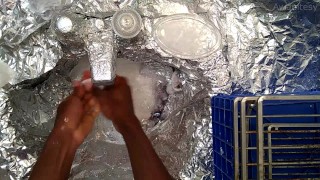 Playful Sings and Plays with! Washes Off Hands.