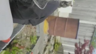 Blond teen blowjob wife outdoor