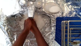 Bi Teen Dry Masterpieces #ScrubHub to Soap Bar! Sculpt Time lapse / Rinsing