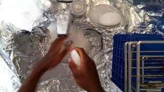 Bi Teen Dry Masterpieces #ScrubHub to Soap Bar! Sculpt Time lapse / Rinsing