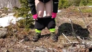 Had to pee during my trail run, wetting my pants a little.
