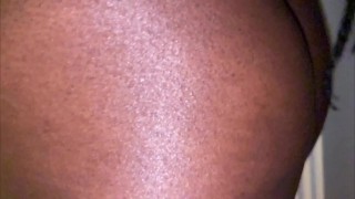 FEMDOM ASS WORSHIP - ASS SLAVE FOLLOWING EBONY BIG ASS SLOW MOTION