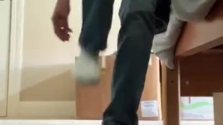 Teen slave strips and presents