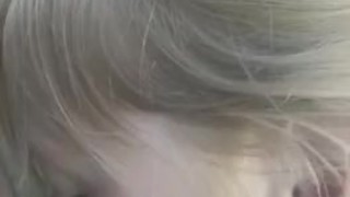Blond wife sucks Dick next to highway 