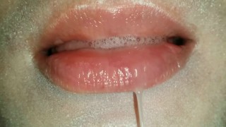 Juicy, sweet, wet, natural lips