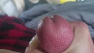 Morning wood play w/cum shot